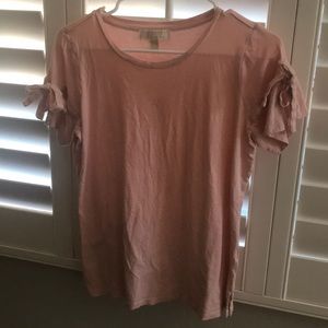 MK light pink shirt with tie sleeves